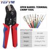 Non-insulated 23-16 AWG Open Barrel Crimping Tool 0.25-1.5mm², Ratcheting Crimper for Dupont Molex JST TE Terminals & EPC PCIE SATA Pins - SN-58B