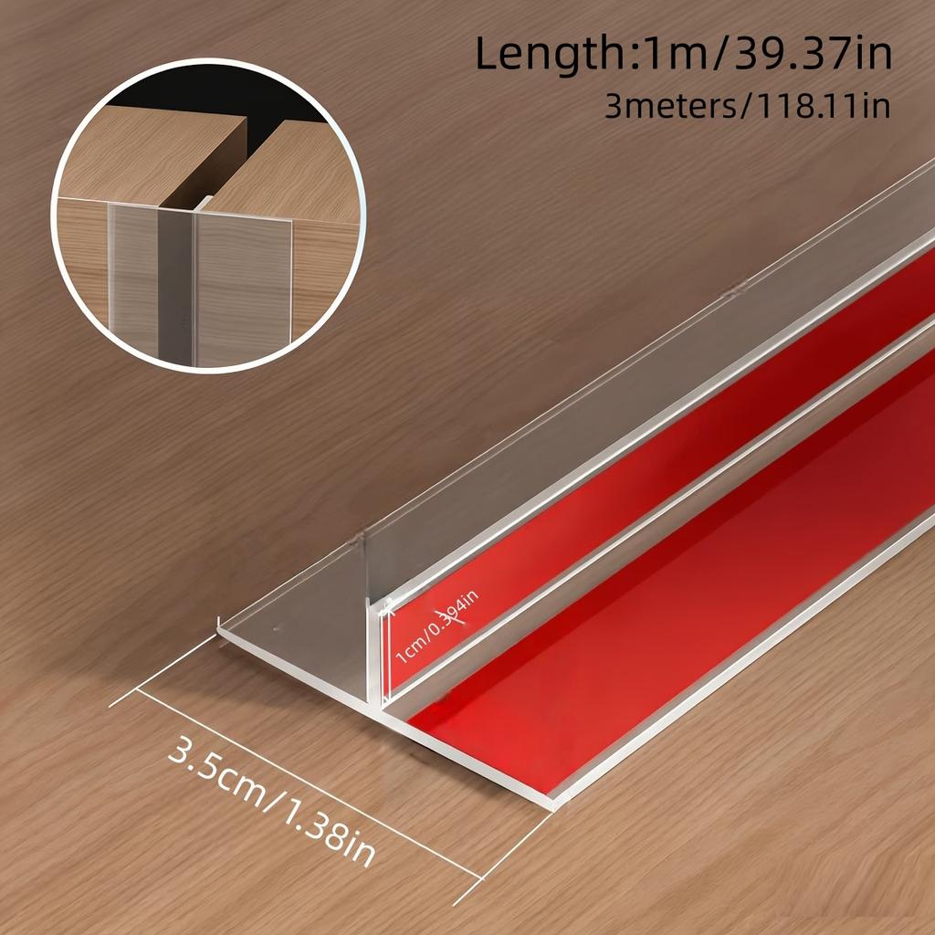 1pc 1/3metersT- Shaped Clear Seal Strip for Doors Windows and Shower Glass Gaps, Shower Glass Door Seal Strip