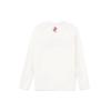 Li Ning CBA Sports Basketball Series Logo Print Crew Neck Pullover Long Sleeve T-Shirt Men Tops White ATLR099-1