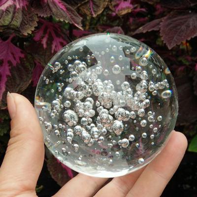 Transparent Bubbles Sphere Home Office Faux Crystal Glass Ball Ornament Decor