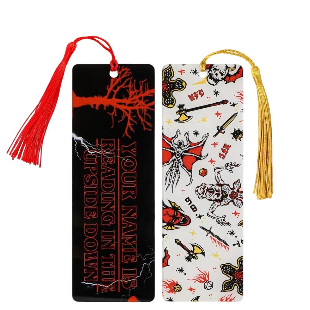 Hot Creative Reader Accessories Movie Horror Acrylic Bookmark Withtassel For Bookworm Student Stationery Teacher Office Supplies