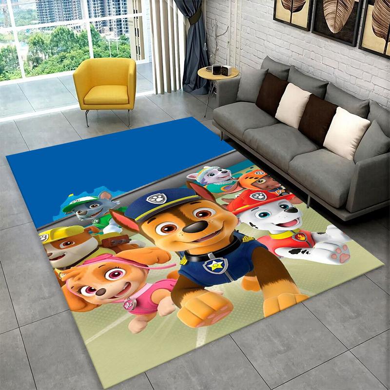 Cartoon P-Patrol Cute Dog Carpet Rug for Playroom Bedroom Living Room Sofa Home Decor,kid Game Area Rug Non-slip Floor Mat