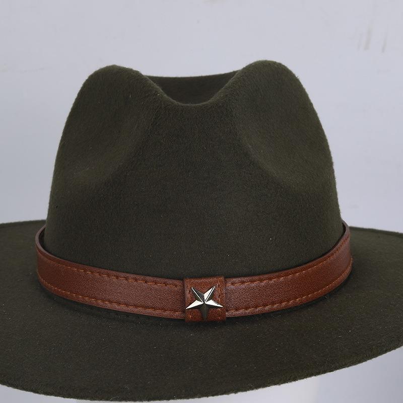 Retro European & American Straw Hat with Leather Buckle and Creative Hatband Decoration