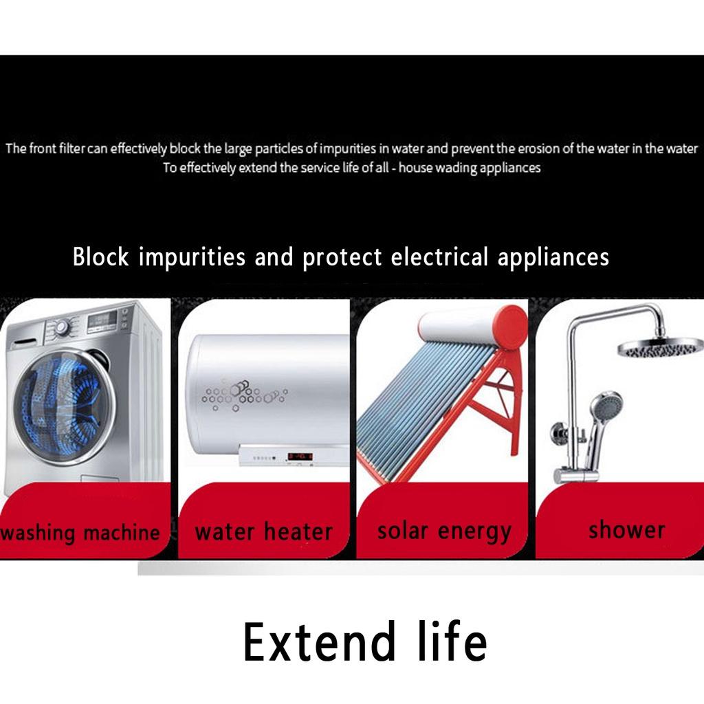 HOME Water Filters Front Purifier Copper Lead Pre-filter Backwash Remove Rust Contaminant Sediment Pipe 304 Stainless Steel