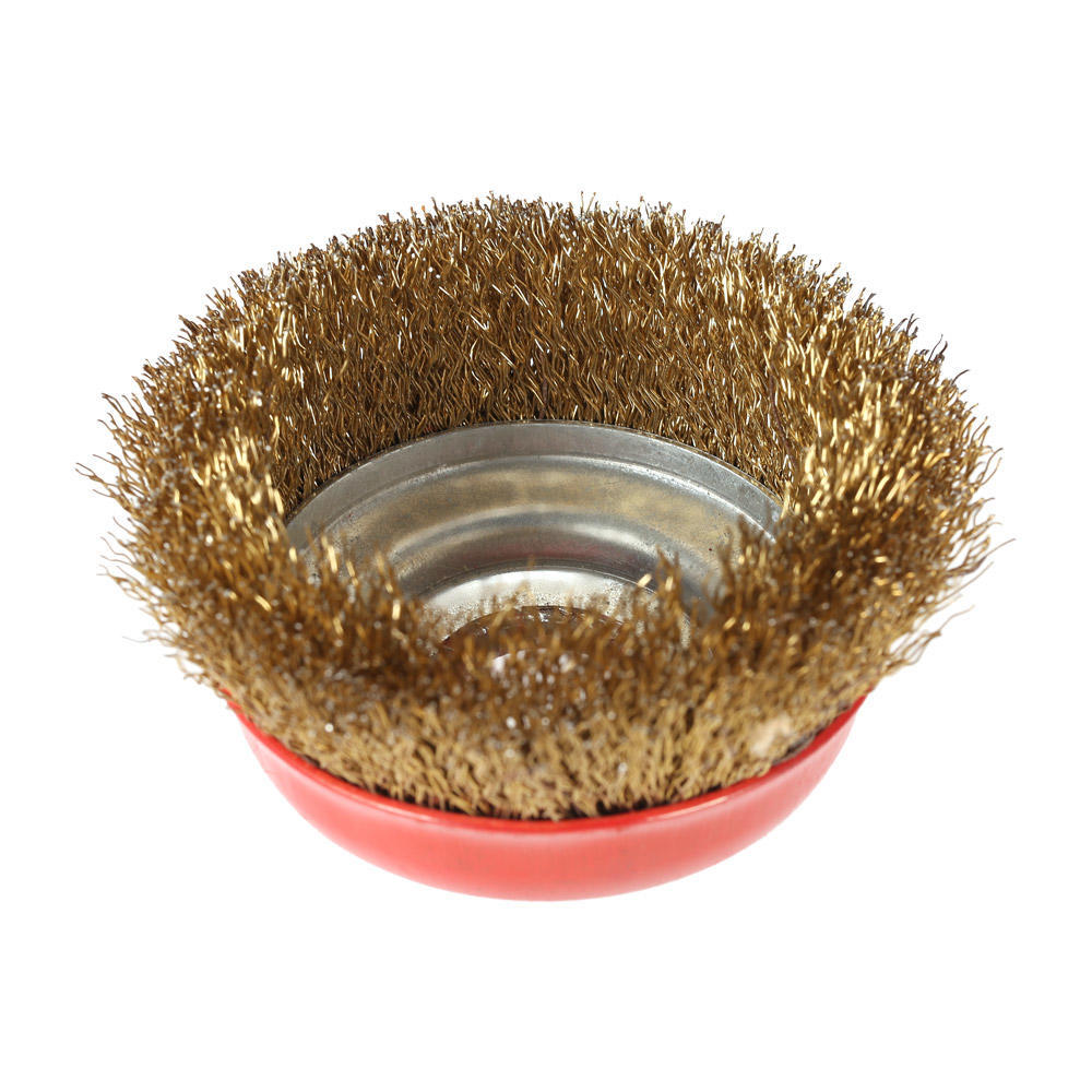 2pcs 75mm 3  Steel Wire Wheel Fine Crimp Cup Wheel Brush Rotary Steel Wire Brush For Angle Grinder