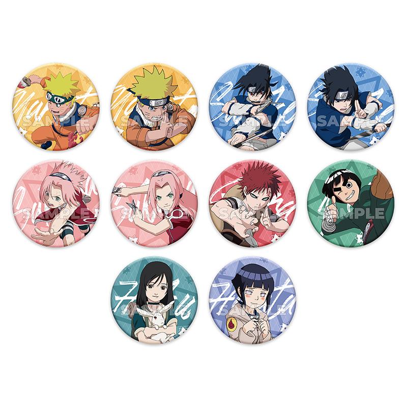

Naruto Uchiha Sasuke Sakura Gaara Hyuga Hinata Lee Haku China Official Authorization youth Series Badge 10pcs/Set 65mm