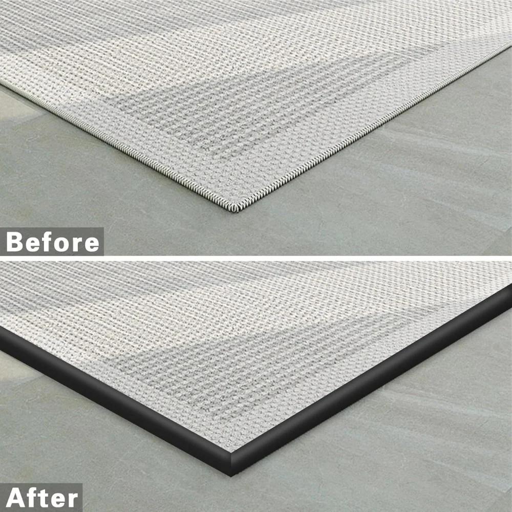 1pc 1/2mX3cm Self-Adhesive Floor Transition Strip, Flexible Wood Grain Design Edging for Carpet, Laminate&Floors, Threshold