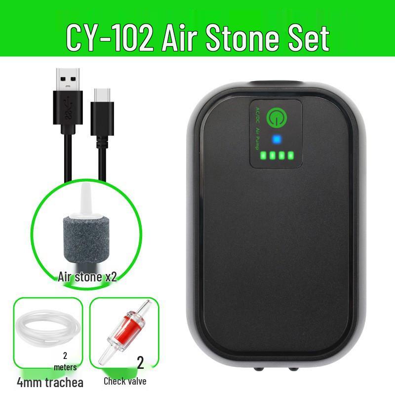 Portable USB Rechargeable Silent Fish Tank & Outdoor Fishing Oxygen Aerator Pump