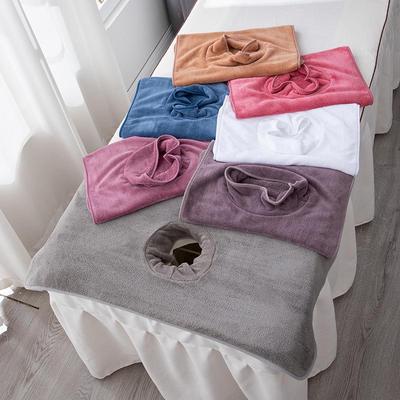 Verdicktes Hautpflege-Massagebett-Handtuchset mit Gesichtslochabdeckung und Kopfstütze