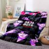 1pc Saja Boys Flannel Blanket [Cozy Throw Blanket] For Sofa, Bed, Travel, Camping, Livingroom, Office, Couch, Chair, And Bed