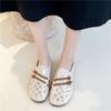 2024 Newly Square Toe Women's Flats Designer Cutout Shoes Ladies Wide Fit Soft Leather Moccasins Female Driving Sneakers