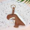 Frauen Mädchen Anhänger Kreative Schlüssel Ringe Halter Niedlichen Cartoon Dinosaurier Tasche Dekorationen PU Leder Dekorative Geschenk Zubehör