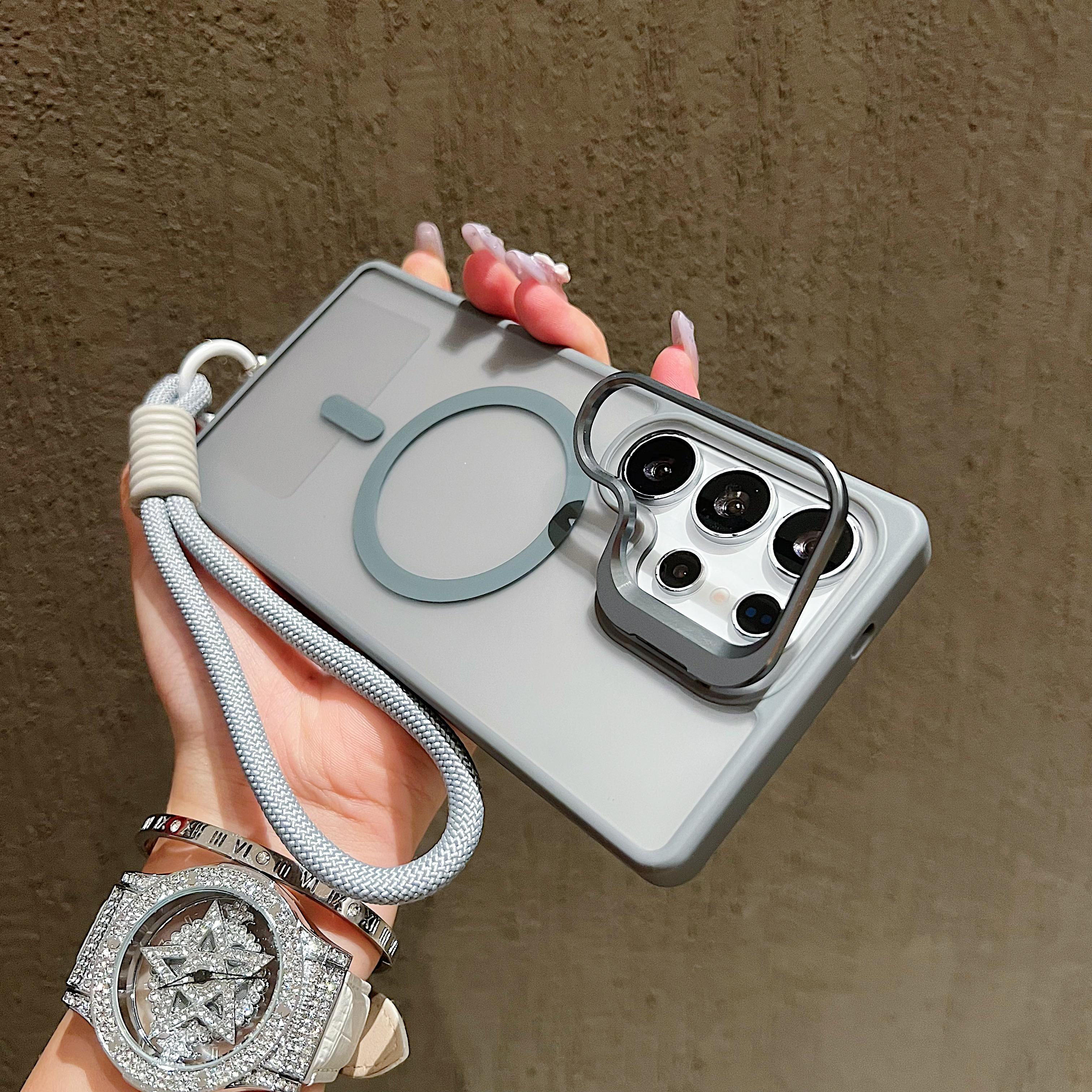 

New Translucent With Lanyard Shockproof Cover for Samsung Galaxy S26 S25 S24 Ultra Plus FE A56 A36 A26 For Magsafe Magnetic Case For S26 ULTRA