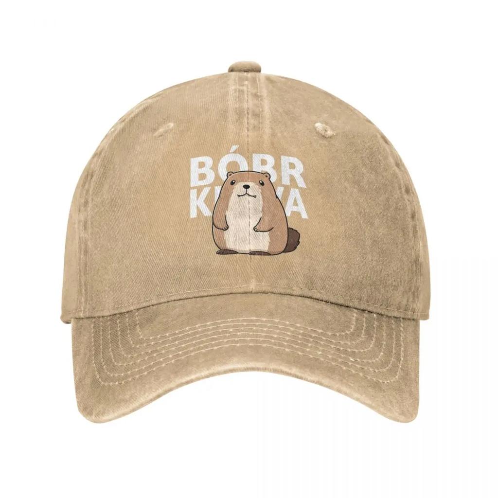 Classic Cute Poland Beaver Bober Meme Baseball Cap for Men Women Cotton Polish Bobr Kurwa Trucker Hat Golf Adjustable Fit Caps
