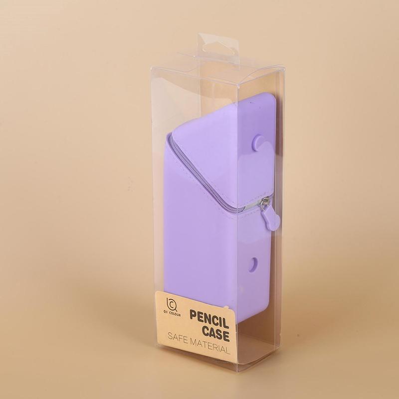 1Pcs Silicone Pencil Case Large Capacity Student Pen Pencil Bag Makeup Pocket Folding Pen Pouch Pencil Holder School Supplies