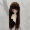 Neue Perücke für 13 & 14 & 16 BJD Puppen mit Pony Lange Gerade Perücke Mädchen DIY Make-up Zubehör