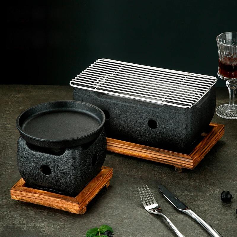 Aluminum Alloy Oven Small Oven Korean Cast Iron Barbecue Stove Kebab Oven Indoor Grill Smokeless Grill Japanese Charcoal Grill