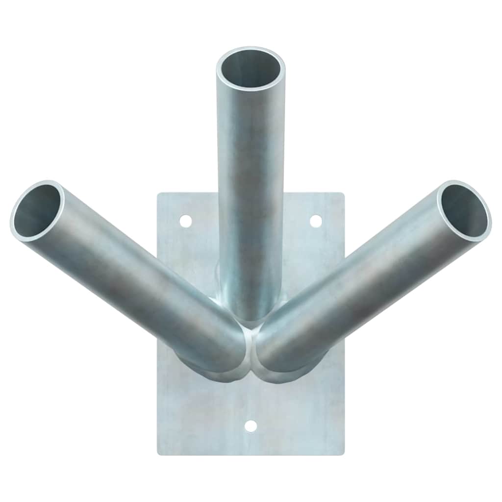 Flagpole Holder Silver 10.5 X 7.5 X 0.2 Cm Steel
