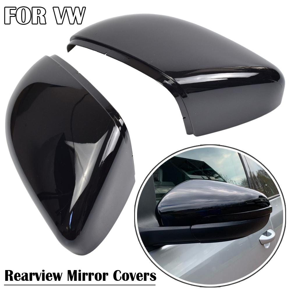 For VW Volkswagen Golf 6 MK6 R GTI VI 2010-13 Car Rearview Side Mirror Cover Wing Cap Exterior Door Case Trim Carbon Fiber Look