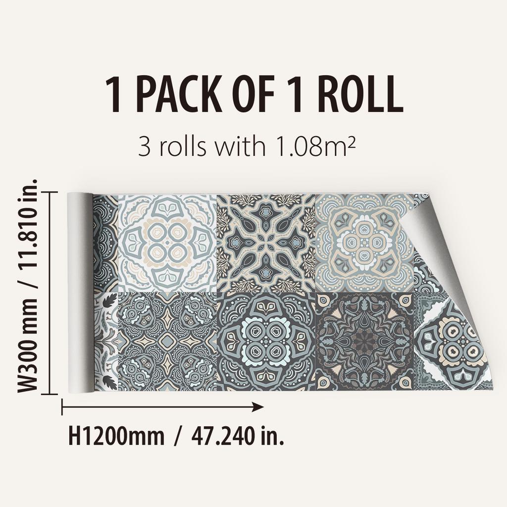 Bohemian Style Thickened Kitchen Sticker Waterproof Self-Adhesive Kitchen And Bathroom Wall Sticker Home Decoration Ethnic Pattern Wall Sticker