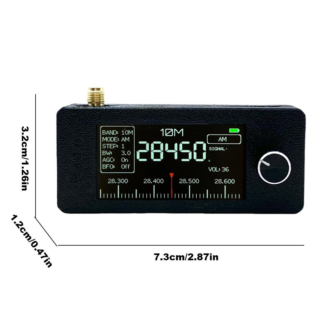 SI4732 0.5-108mhz Pocket Mini Radio LSB USB AM FM FM/AM Radio 1.9inch IPS Screen All Band Radio Receiver with Antenna