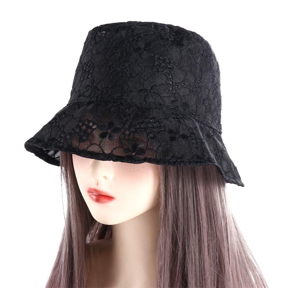 Style Foldable Portable Mesh Sun Protection Hollow For Women Basin Summer Hat Lace Bucket Hat Sun Cap Female Hats Sun Hat