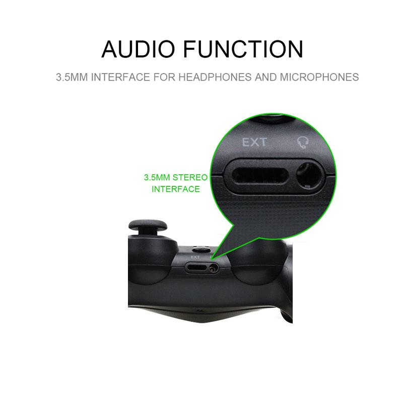 VAORLO For PS4 Wireless Controller Ps4 Controler Gamepad Controller With Dual Vibration and Trigger Buttons with 3.5mm Jack