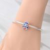 Charms Original Copper Plated Blue Graduation Owl Beads Fit Bracelet Diy Fine Gift Women Delicate Jewelry Accessory