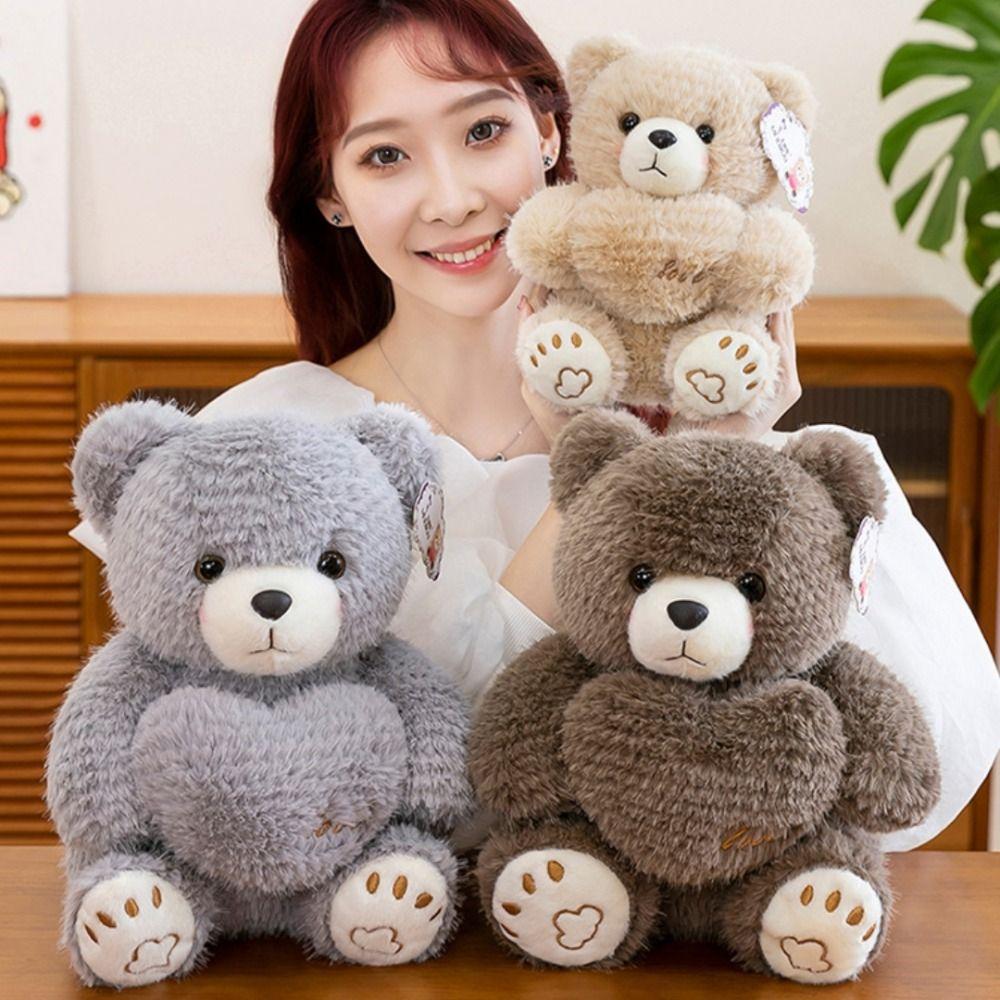 

Sitting Stuffed Bear Doll Big Paw Animal Plush Doll Plushs Baby Toy Bear Plush Toy Adults Children 28cm коричневий