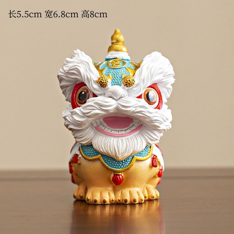 

Chinese Trendy Awakening Lion Desk Decor, Creative Small Home Decoration, High-End Birthday Gift & New Year Craft зелёный