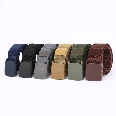 Pasek płócienny unisex z klamrą automatyczną - Trening wojskowy, Casualowe dżinsy, Konstrukcja bezmetalowa