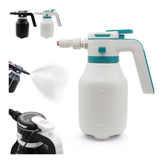 Electric Foam Gun, Rechargeable Foaming Car Washing Spray, High Pressure Sprayer, 2L Large Capacity, Compatible with Car Shampoo, Handy Washing