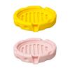 Soap Box, Cheese Shape with Removable Drain Layer, Quick Cleaning Anti-Slip Soap Holder, for Bathroom Countertop