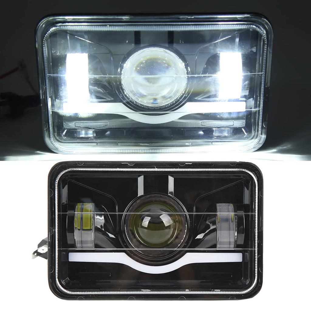 Square LED Headlight, Truck Front Square LED Headlamp Lamp with High Low Beam DRL