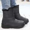 Hochwertige Warme Pelz Damen Winterstiefel Dicke Sohle Lässig Outdoor Baumwollschuhe Kältebeständig Keilabsatz Schuhe für Damen
