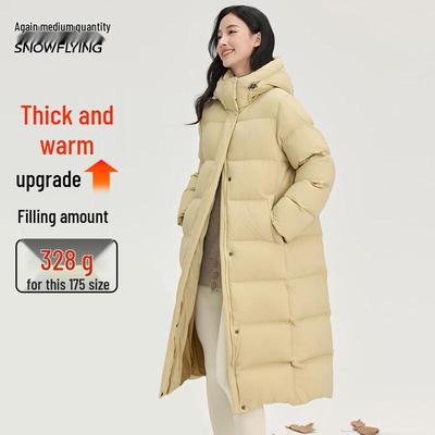 Xuezhongfei Parka Longue d'Hiver à Capuche en Duvet pour Femme