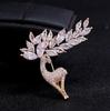 Crystal Animal Brooch Sika Deer Exquisite Super Shiny Jacket Coat Corsage Elk Pin with Accessories Women