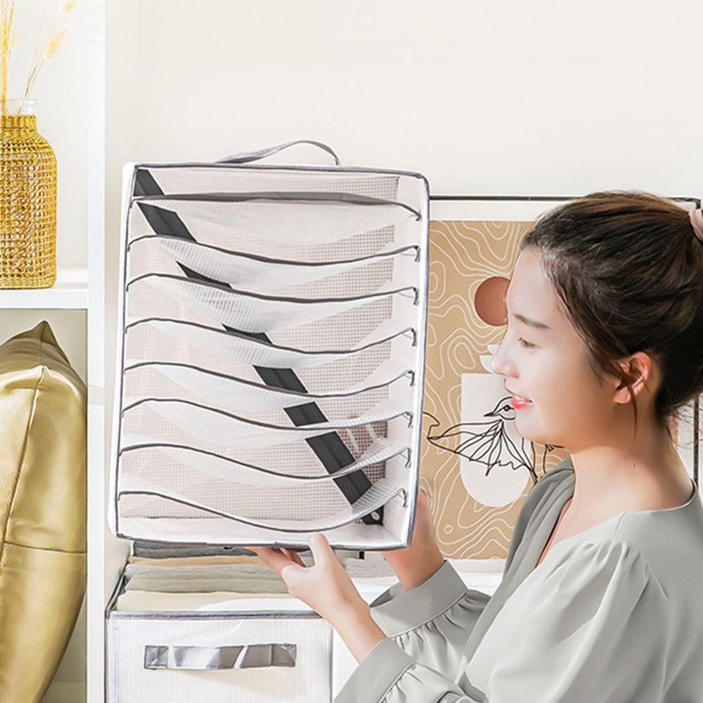 Solid Color Clothing Storage Box Foldable Wardrobe Organizer Practical Clothes Organizer  Closet