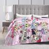 Cartoon Love Tamagotchis Knitted Blankets Fleece Throw Blankets Summer Air Conditioning Personalised Ultra-Soft Warm Bedspreads
