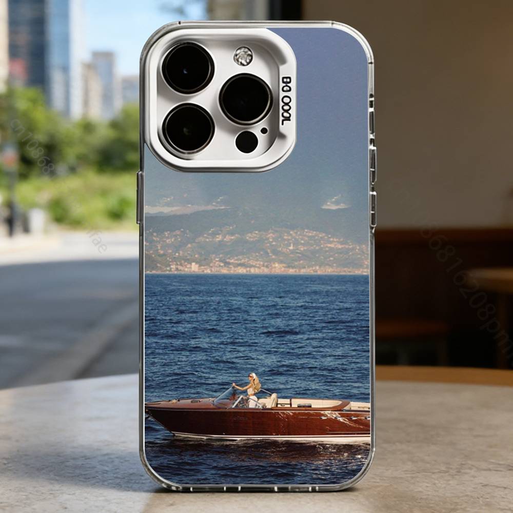 R-RIVA Yacht Luxurious Brand Hard Phone Case for IPhone 17 16 15 14 13 12 11 Pro Max Plus16E X XR XS Max Shockproof Full Cover