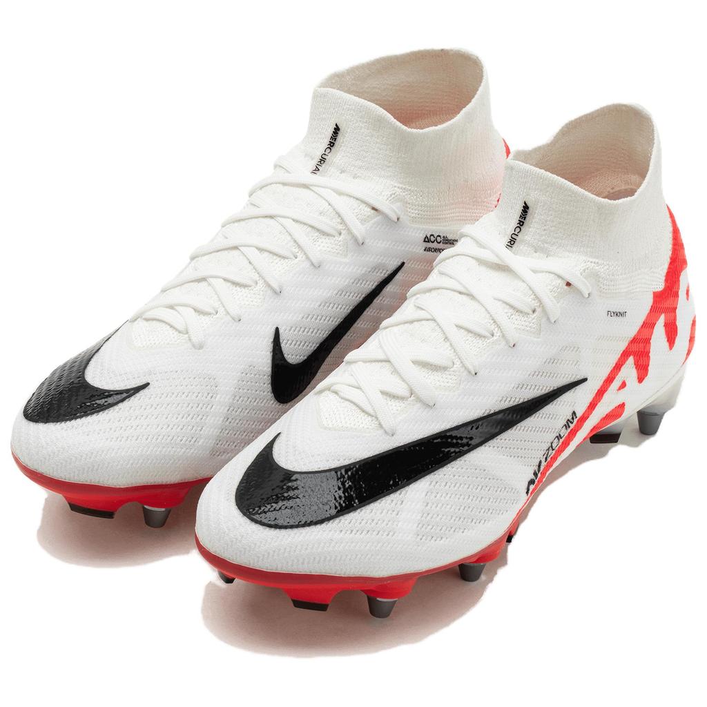 Nike Zoom Mercurial Superfly 9 Elite SG Pro Ready Pack Men Sneakers White Bright-Crimson Black FD0250-600