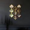Moroccan Double-Layer 3D Acrylic Rhombus Wall Mirror Sticker for Living Room Entrance