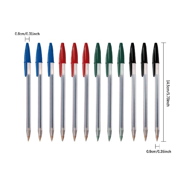 1.0mm Bold Point Ball Pen Ballpoint Pen Smooth Writing Multicolor Plastic Oil Pen for Office School Student Writing Gift