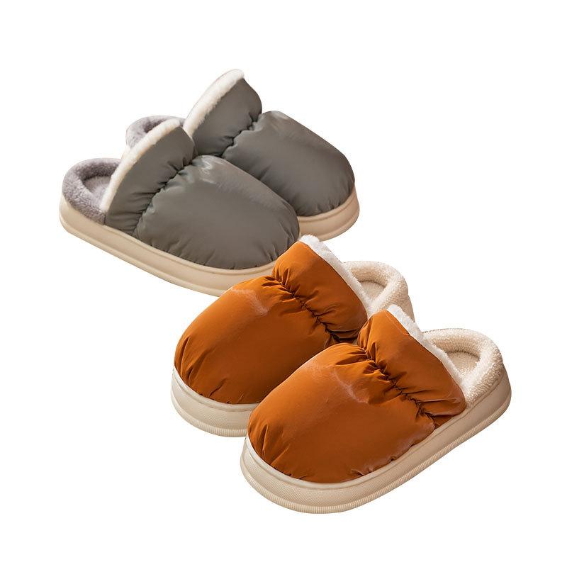 Cotton slippers spring and autumn men's winter home indoor non-slip confinement shoes thick-soled home warmth couple women