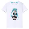 T-skjorte for barn gutt 10 år Hatsune Miku trykk Kawaii 100% bomull Anime Kort pride t-skjorte y2k Småjenteklær barneklær