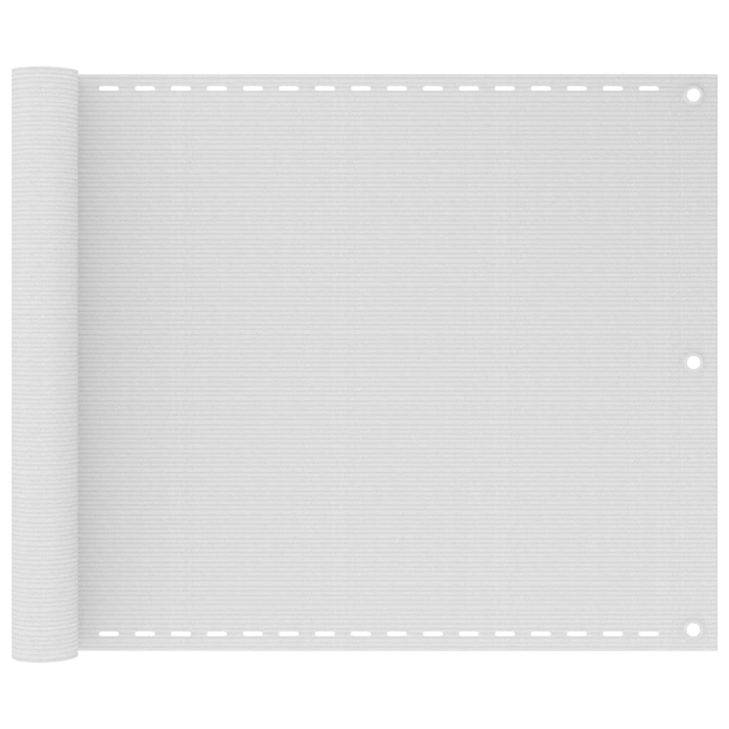 Balcony Privacy Screen HDPE 75x400 Cm White