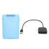 SATA USB 3.0 Adapter 2.5in 3.5in SSD HDD Hard Drive Cable Computer Accessories Protection Box(Blue )
