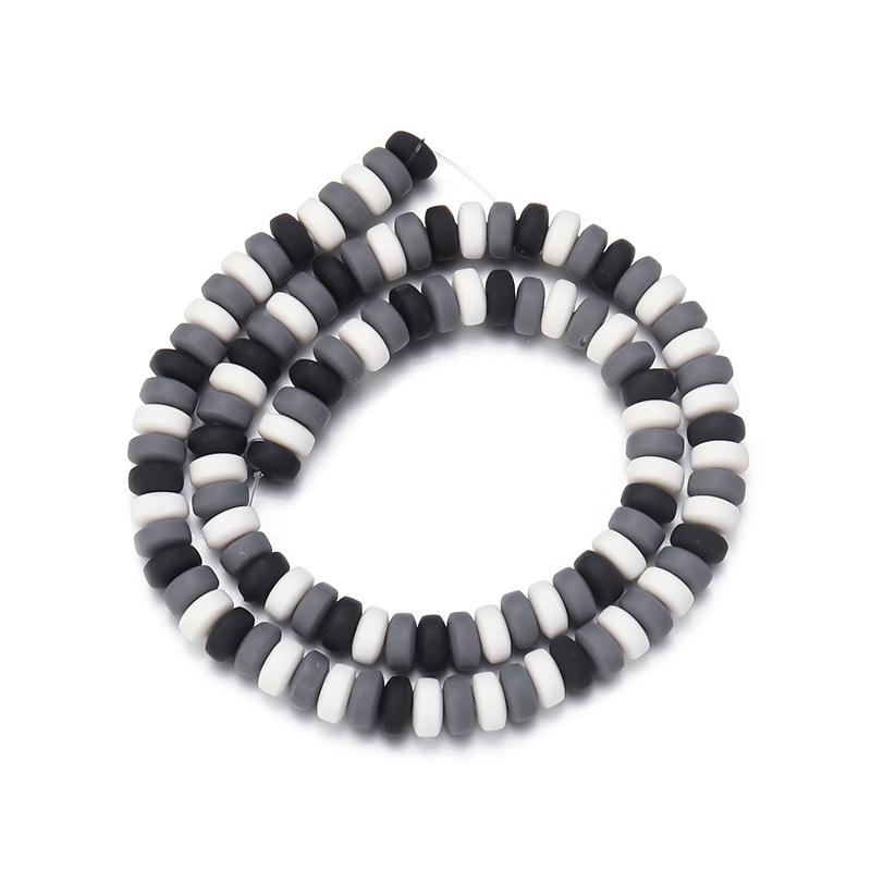 1 String Flat Round Soft Beads Colored Pottery Hole 2mm Spacer Bead For Diy Bracelet Necklace Women Jewelry Accessories Supplies