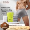 Men's 7A Antibacterial EO Sterilized Disposable Boxer Briefs - 4 Pack, Grey