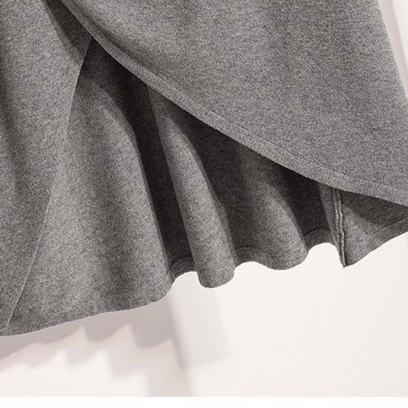 Skirt for Women Casual Versatile Elastic High Waist Long Loose Trousers Stretchy Slim Skirt